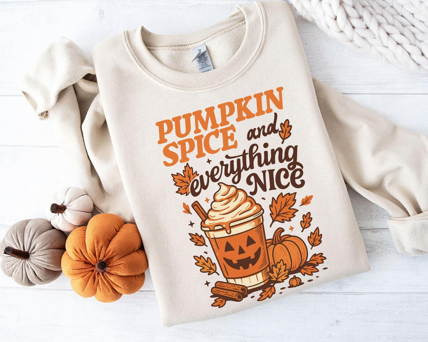 Pumpkin Spice and Everything Nice Sweatshirt, Fall Coffee