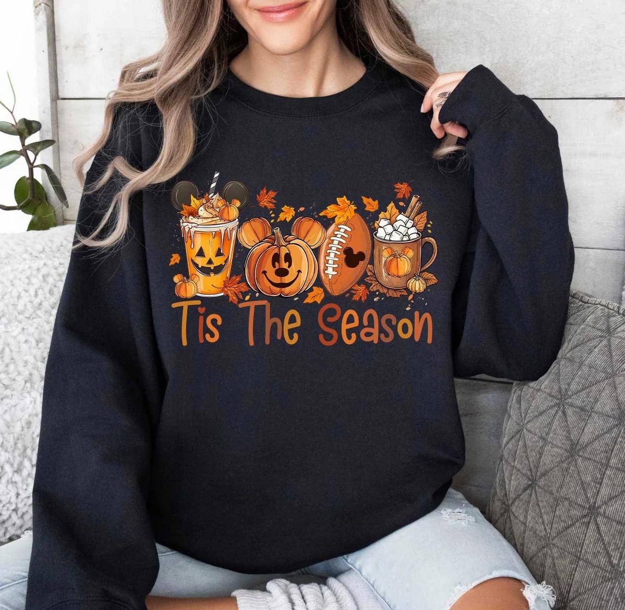 Tis The Season Disney Sweater, Disney Fall Sweatshirt, Disney