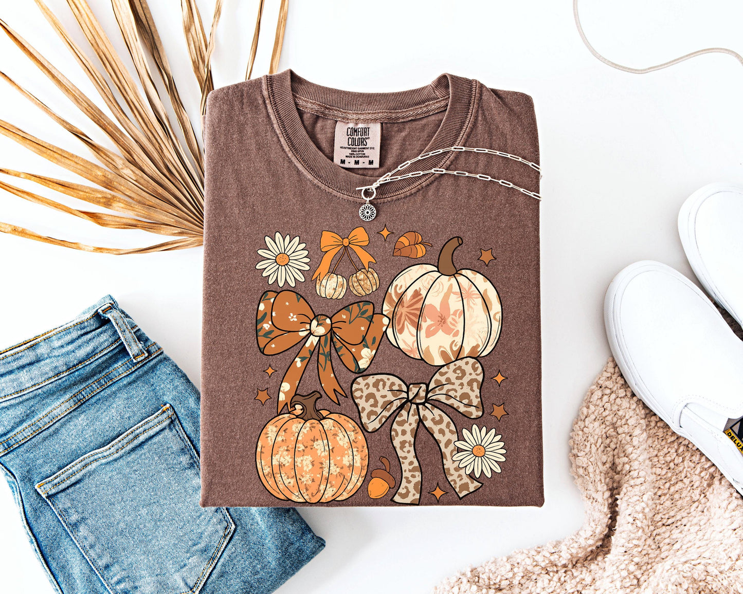 Pumpkin Fall Shirt, Comfort Colors Fall Graphic , Coquette and