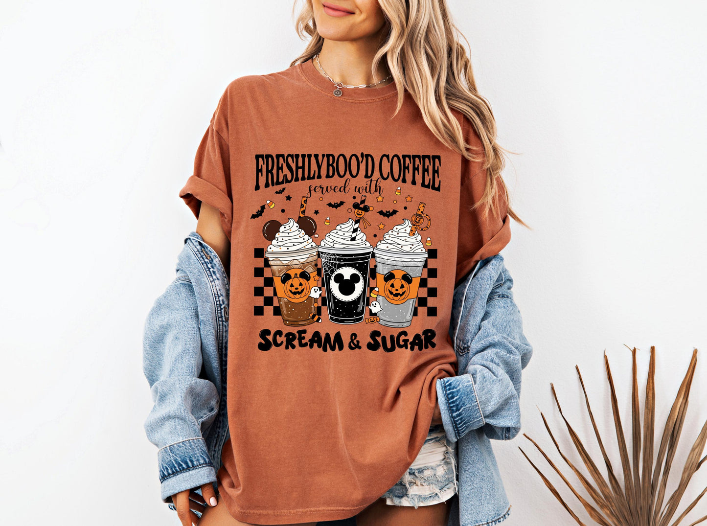 Freshly Boo’d Disney Coffee Shirt, Halloween Scream and Sugar ,