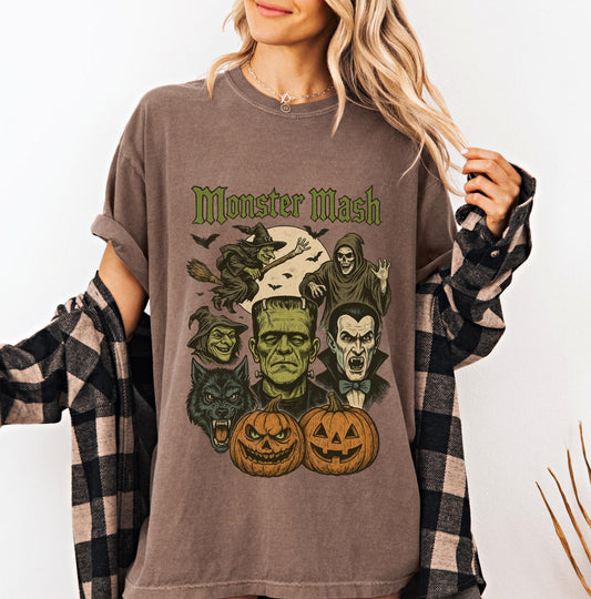 Comfort Colors® Monster Mash Shirt, Retro Halloween Shirt,