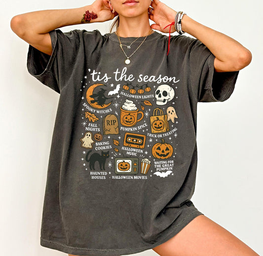 Comfort Colors® Vintage Halloween Shirt, Tis' the Season, Retro