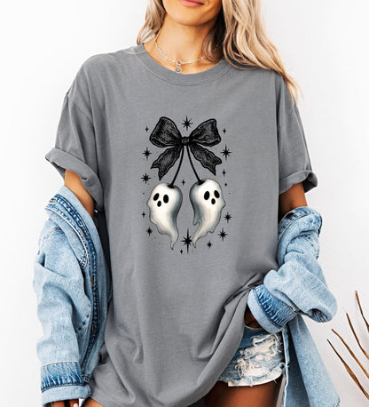 Ghost with Lace Bow Halloween Shirt, Croquette Ghost , Cute