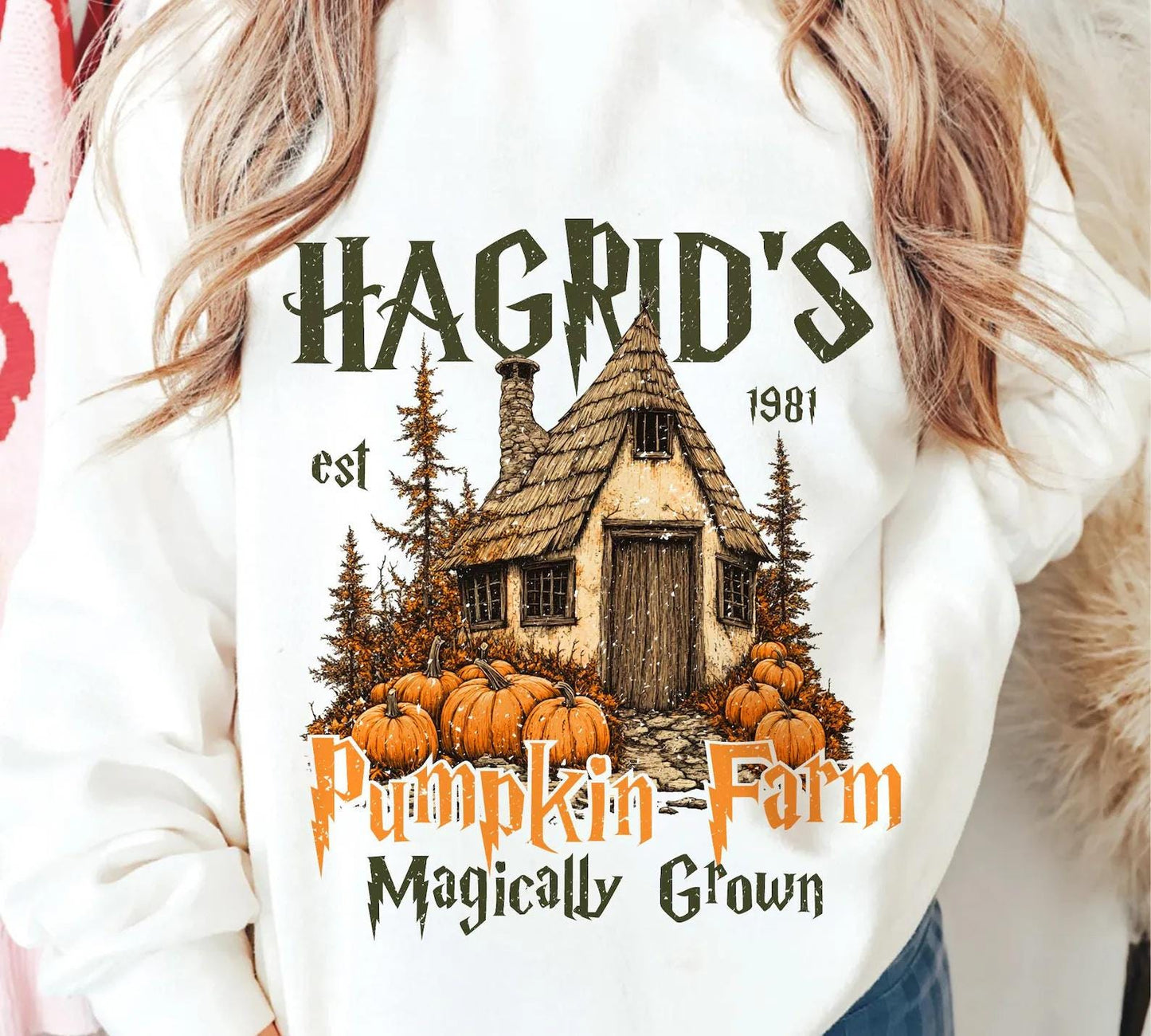 Hagrid’s Pumpkin Patch Sweatshirt, Fall Sweatshirt, Pumpkin