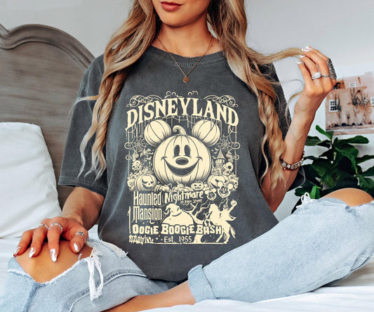 Retro Haunted Mansion Disneyland Shirt, Vintage Mickey Pumpkin ,