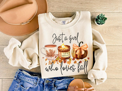 Just a Girl Who Loves Fall Sweater | Autumn Pullover with