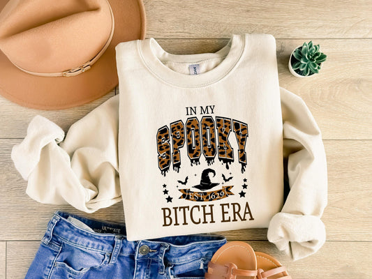 Spooky Bitch Halloween Sweatshirt, Witch Sweaters, Halloween
