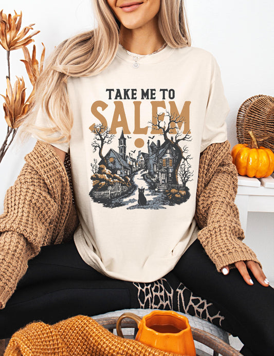 Comfort Colors® Take Me To Salem Shirt, Vintage Halloween Shirt,