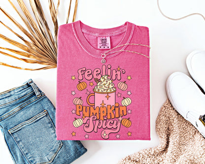 Comfort Colors® Feeling Pumpkin Spicy Shirt, Funny Fall Shirt,