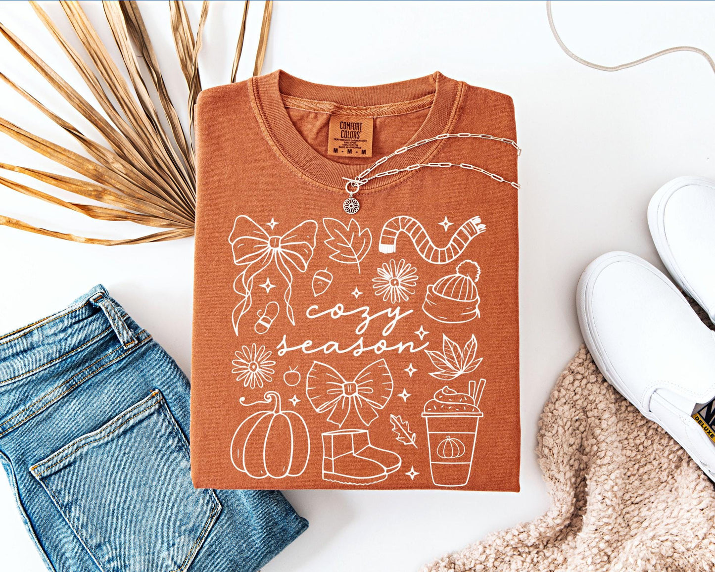 Cozy Season Comfort Colors Shirt, Fall Winter Clipart , Autumn