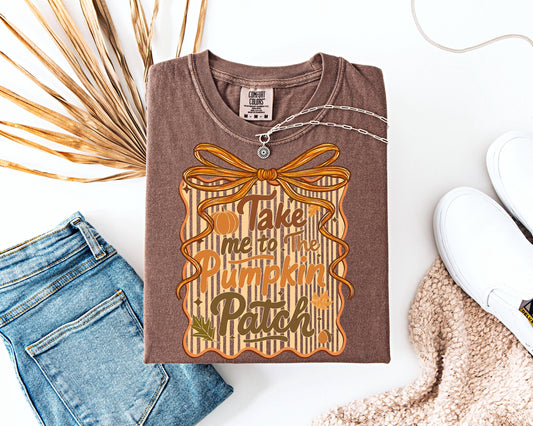 Take Me to the Pumpkin Patch Shirt, Comfort Colors Fall Graphic