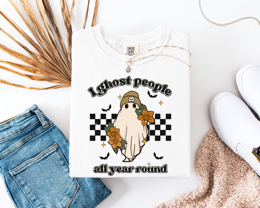 I Ghost People Shirt, Funny Halloween Ghost , Comfort Colors