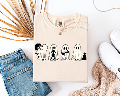 Ghost Holding Cat Shirt, Comfort Colors,Halloween Cat Shirt,