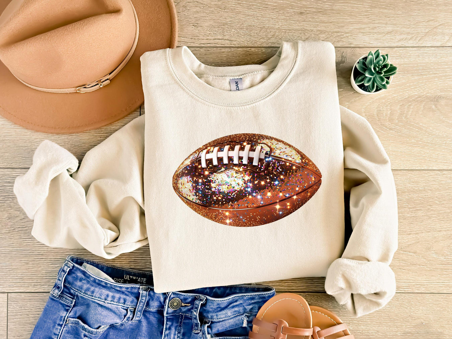 Game Day Football Sweater, Glitter Football Mom Sweatshirt,