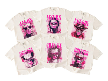 Bubble Gum Horror Icons Shirt, Cute Halloween Shirt, Jason