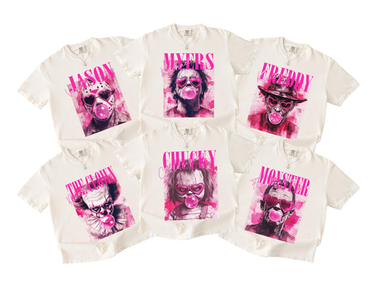 Bubble Gum Horror Icons Shirt, Cute Halloween Shirt, Jason