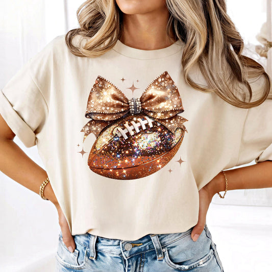 Mama Football Shirt with Bow | Cute Game Day Shirt for Women |