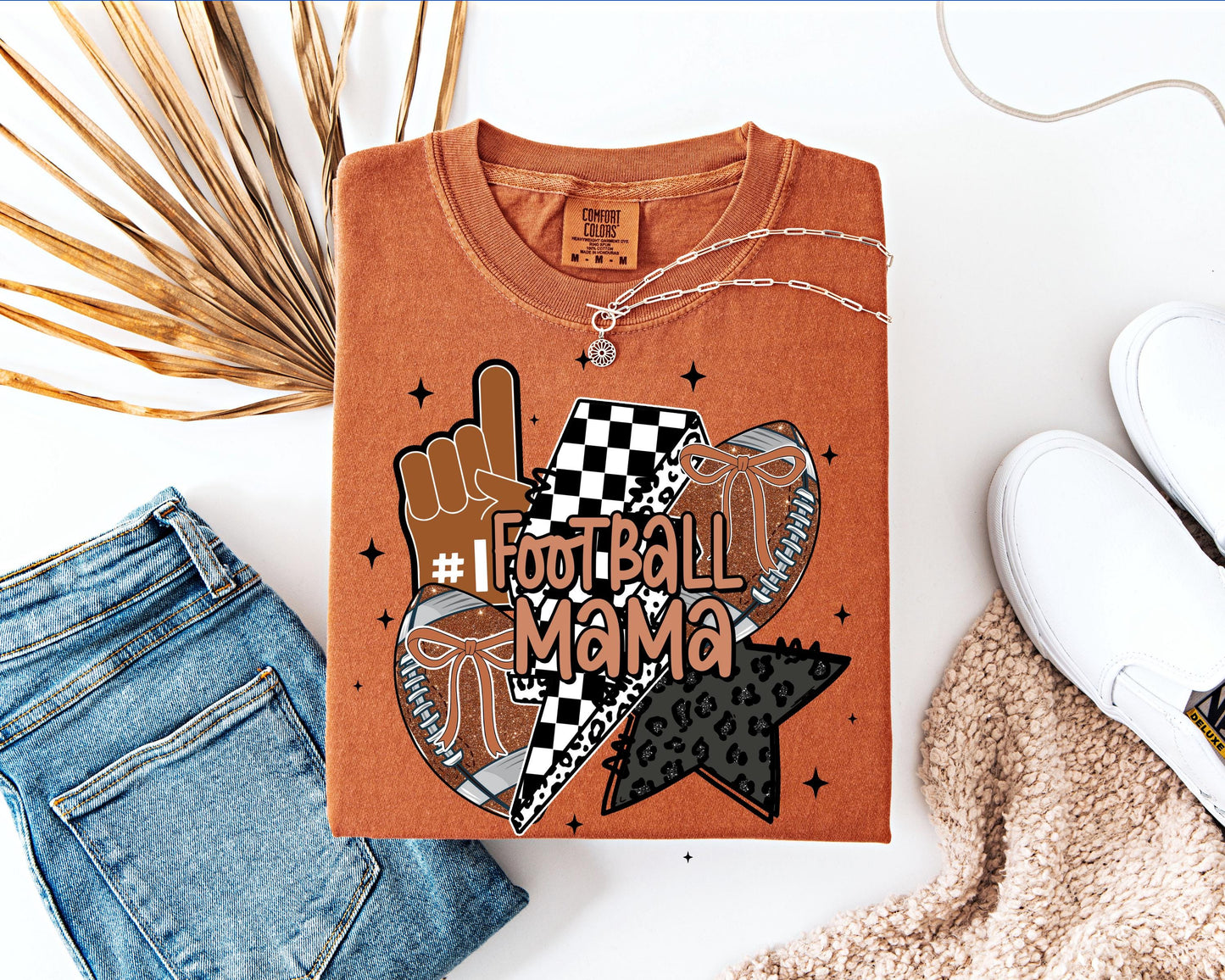 Football Mama Shirt Retro Game Day | Comfort Colors Football Mom