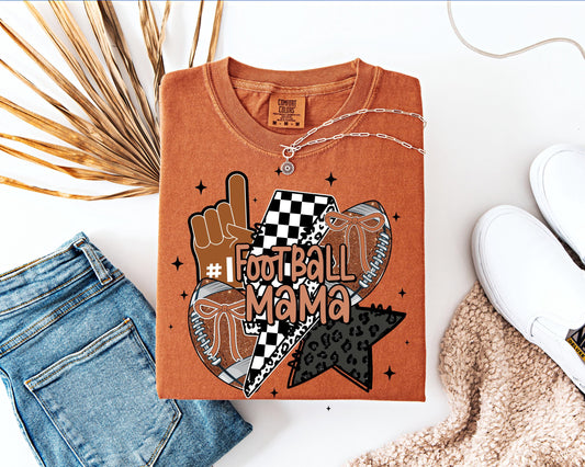 Football Mama Shirt Retro Game Day | Comfort Colors Football Mom
