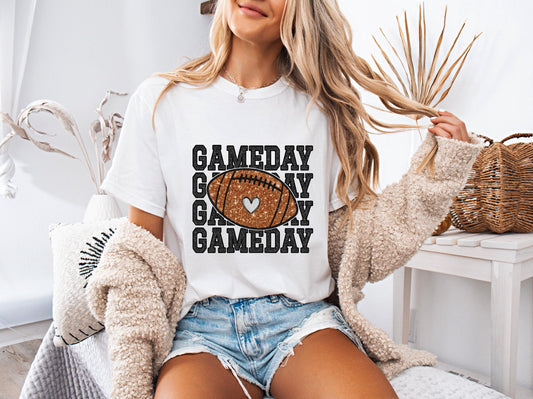 Comfort Colors Gameday Football Shirt, Women’s Game Day ,
