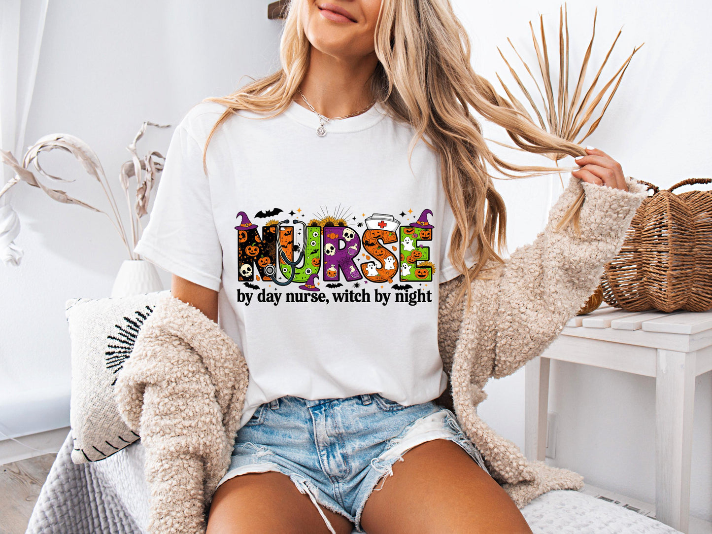 Nurse by Day Witch by Night Shirt, Halloween Nurse , Spooky