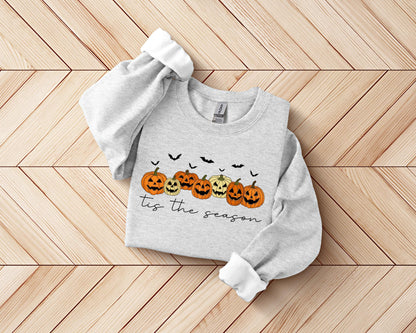 Tis The Season Pumpkin Sweater | Halloween Fall Cozy Pullover |
