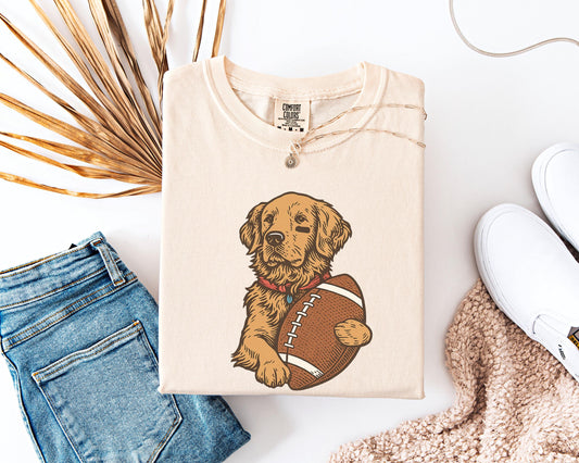 Football Dog Shirt, Comfort Colors Game Day , Cute Puppy with