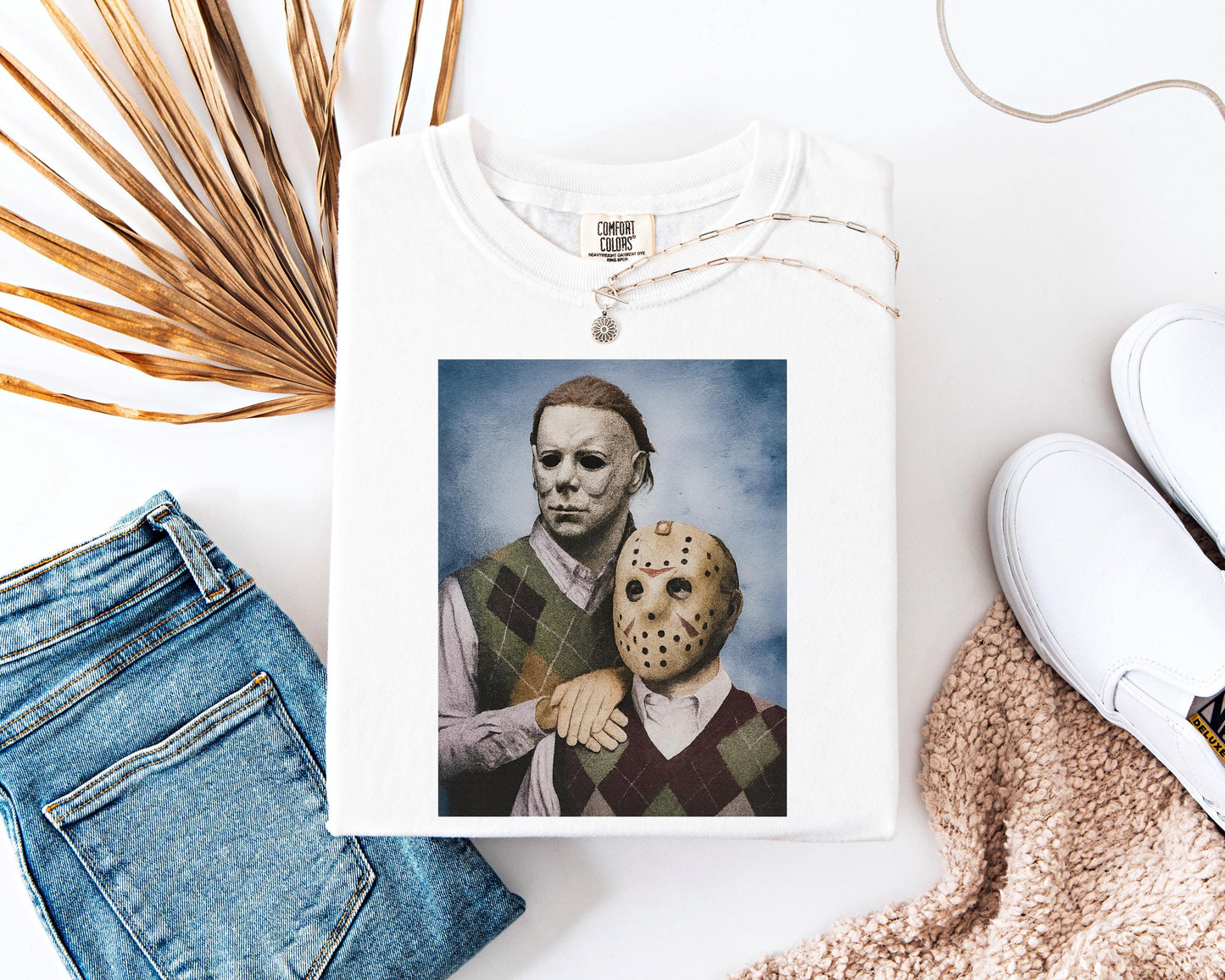 Michael Myers and Jason Shirt, Retro Horror Movie Icons , Funny