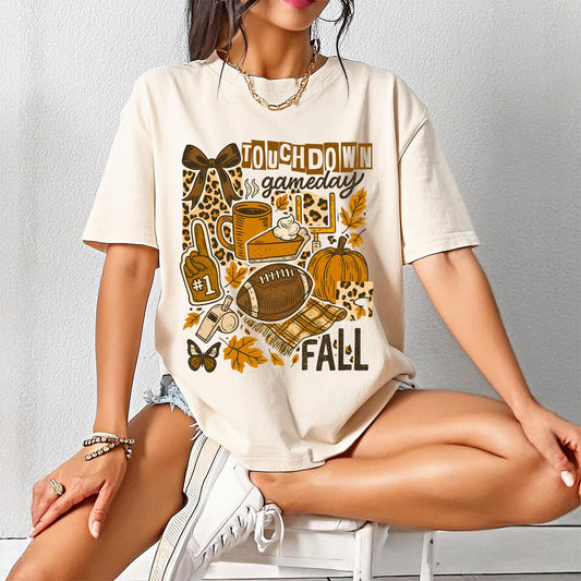 Touchdown Game Day Shirt, Football Graphic for Women, Cute