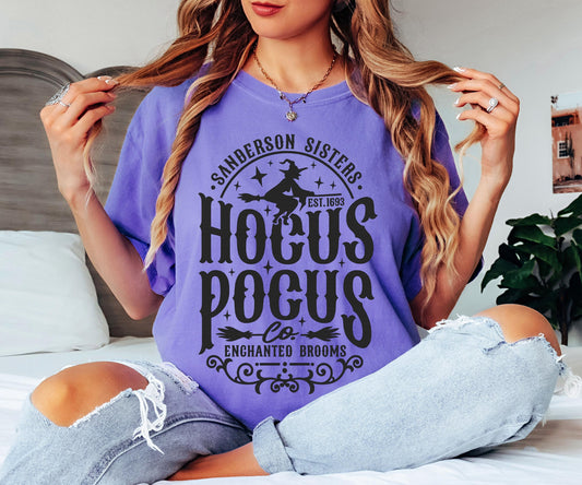 Sanderson Sisters Hocus Pocus graphic on Comfort Colors shirt,