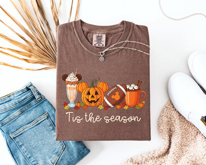 Tis the Season Fall Shirt, Pumpkin Spice Disney Coffee , Cute
