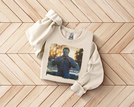 Michael Myers Heart Hands Sweater, Horror Movie Halloween ,