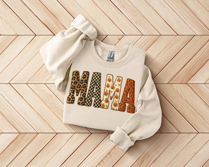 Mama Halloween Sweatshirt, Cute Fall Mom Pullover, Spooky Season