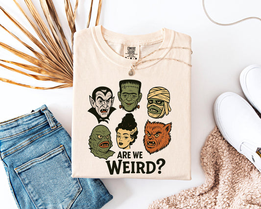 Are We Weird Shirt, Retro Horror Monster , Classic Halloween