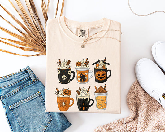 Spooky Coffee Shirt, Halloween Comfort Colors , Pumpkin Spice