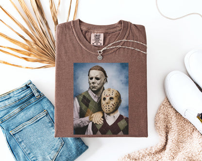 Michael Myers and Jason Shirt, Retro Horror Movie Icons , Funny