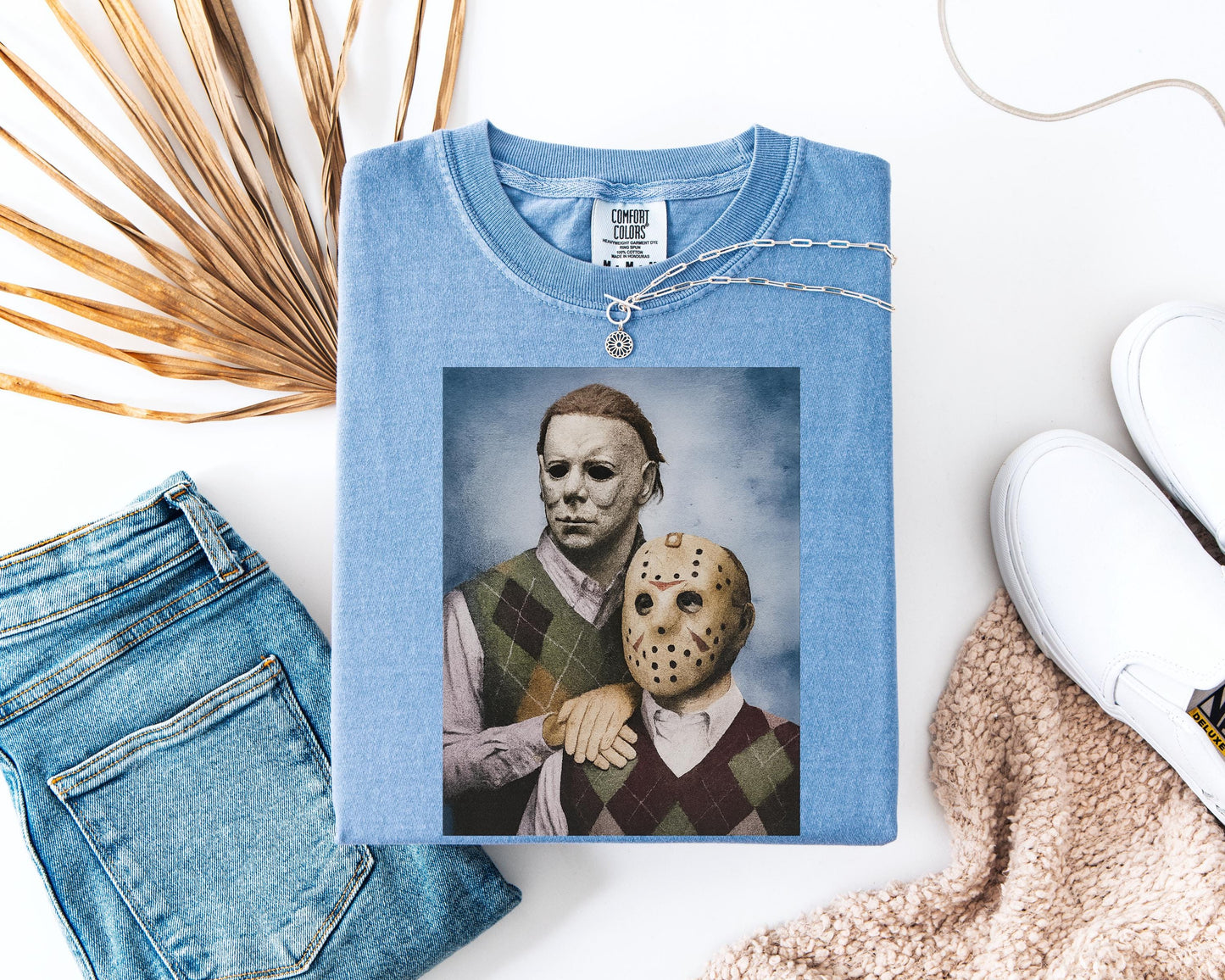Michael Myers and Jason Shirt, Retro Horror Movie Icons , Funny