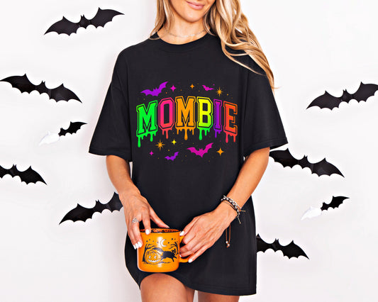 Neon Mombie Halloween Shirt, Funny Zombie Mom , Spooky Season