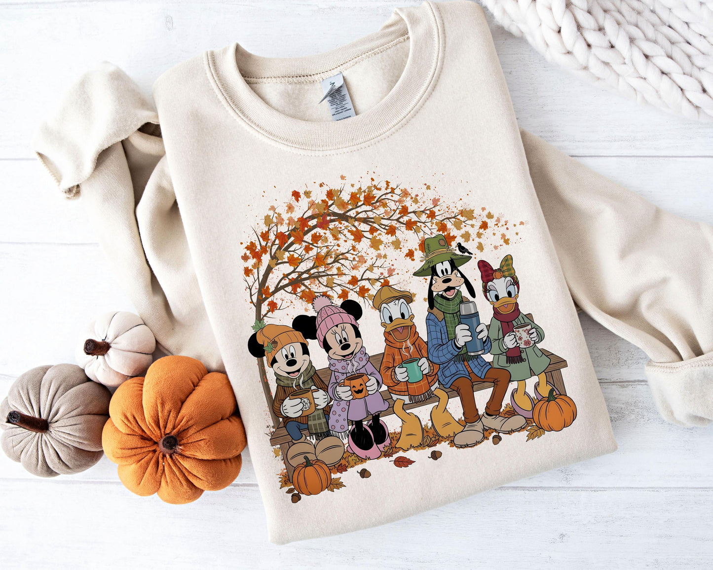 Disney Fall Pullover Sweatshirt, Mickey and Friends Pumpkin