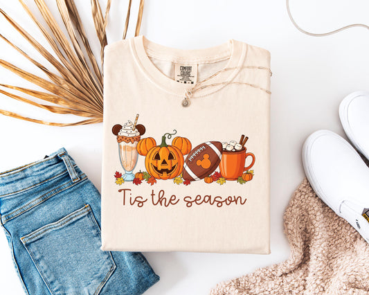 Tis the Season Fall Shirt, Pumpkin Spice Disney Coffee , Cute