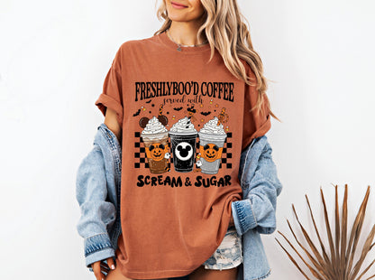 Freshly Boo’d Disney Coffee Shirt, Halloween Scream and Sugar ,